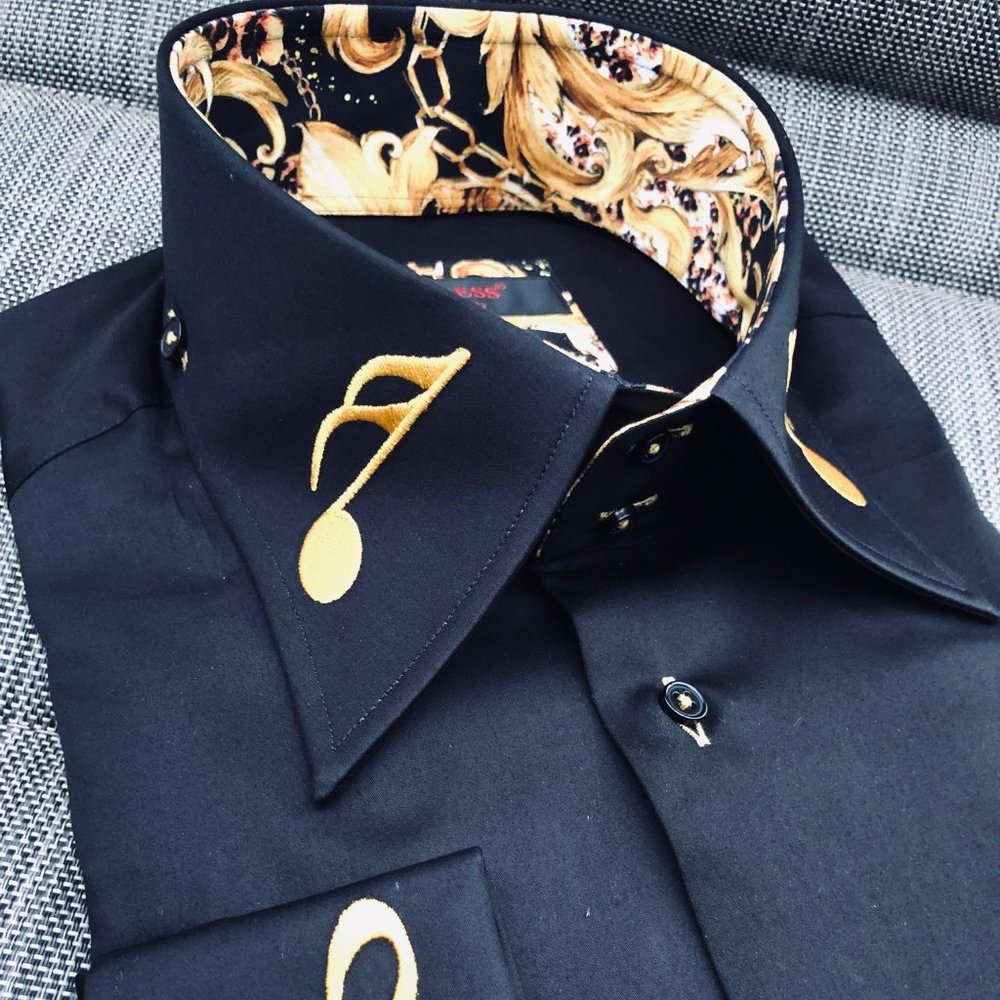 Black Gold Music Note Shirt